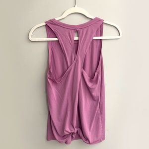 Old Navy Pink Open Back Tie Workout Tank